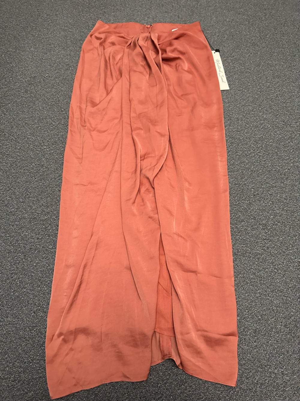 Mustard Seed Terracotta silk skirt
